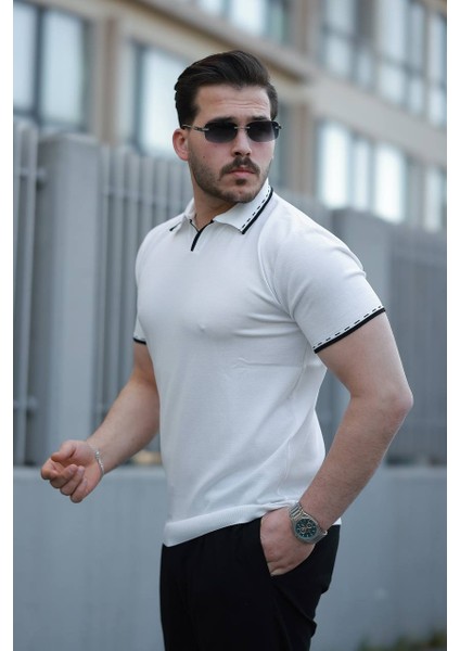 Hemşire Yaka Polyemid Triko Tshirt