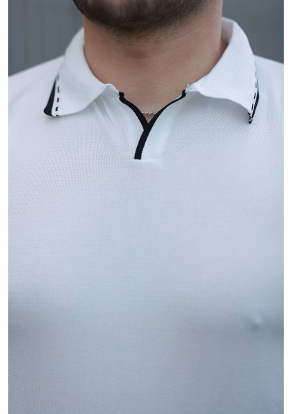 Hemşire Yaka Polyemid Triko Tshirt