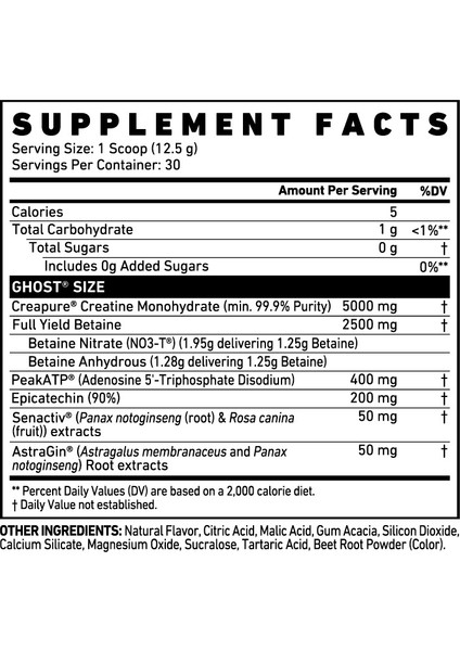Size Creatine Muscle Builder Gh Mix