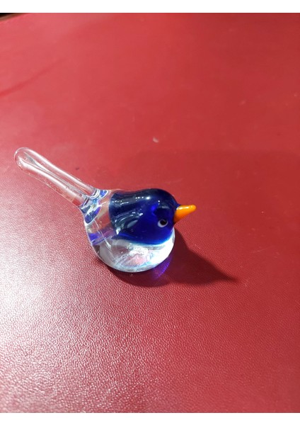 Minyatür Cam Kuş Dekoratif Heykelcik Mini Ev Bahçe Dekor El Yapım 1 Adet
