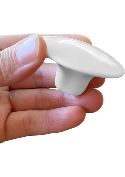8 Adet Plastik Kulp Beyaz Bombeli Düğme Mobilya Mutfak Dolap Dolabı Tek Vidalı Çekmece Kulbu Kulpları