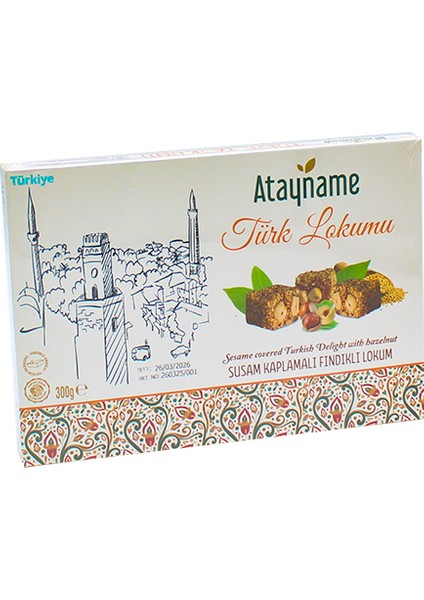 Susam Kaplamalı Fındıklı Lokum 300 G