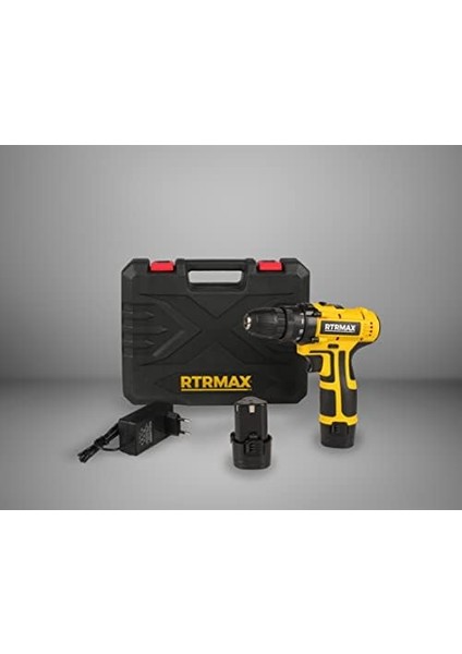 RTM332 12V 1.3AH Vites Ayarlı Li-Ion Çift Akülü Matkap Vidalama, Sarı modelleri