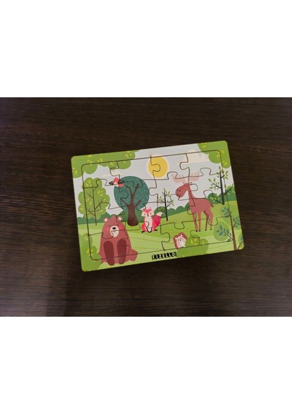 Hayvanlar Alemi 11 - 16 Parça Eğitici Öğretici Ahşap Çocuk Puzzle Yapboz Bebek Çocuk Oyuncak modelleri
