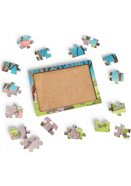 Fil 16 Parça Eğitici ve Öğretici Ahşap Çocuk Puzzle & Yapboz Bebek Çocuk Oyuncak fiyatları