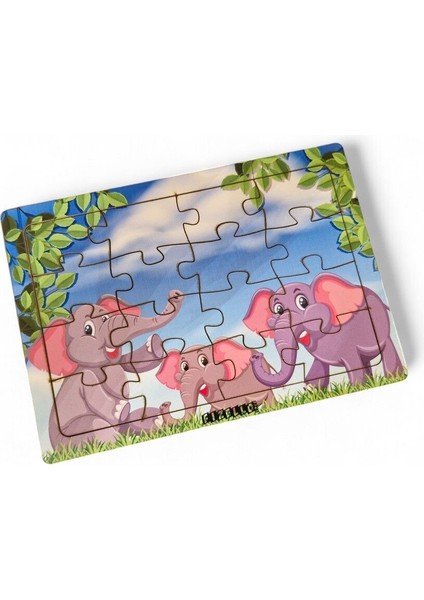 Filler 16 Parça Eğitici ve Öğretici Ahşap Çocuk Puzzle & Yapboz Bebek Çocuk Oyuncak