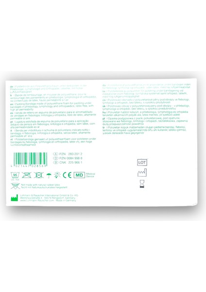 Rosidal Soft Köpük Bandaj 10 cm x 2 m x 0,2 cm - Ref 13016 2 Adet (1 Kutu)