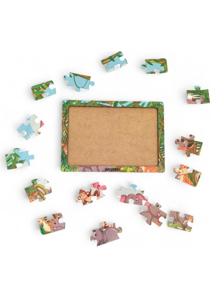 Hayvanlar Alemi 3 - 16 Parça Eğitici Öğretici Ahşap Çocuk Puzzle Yapboz Bebek Çocuk Oyuncak fiyatları