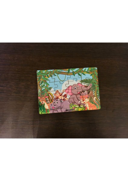 Hayvanlar Alemi 3 - 16 Parça Eğitici Öğretici Ahşap Çocuk Puzzle Yapboz Bebek Çocuk Oyuncak modelleri