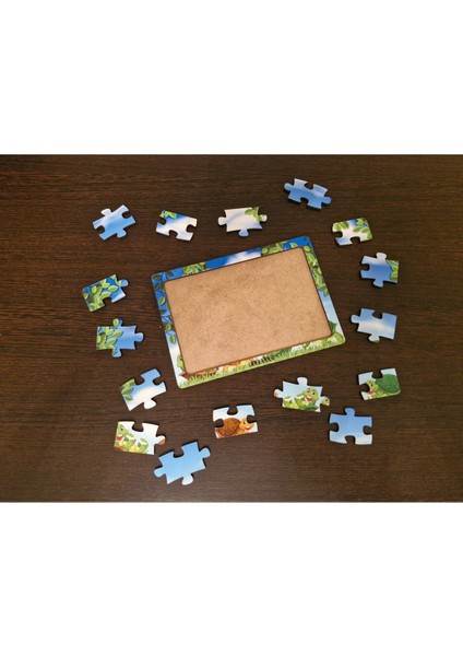 Kaplumbağalar - 16 Parça Eğitici Öğretici Ahşap Çocuk Puzzle Yapboz Bebek Çocuk Oyuncak fırsatları