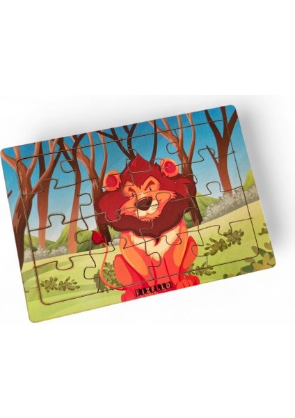 Aslan 16 Parça Eğitici ve Öğretici Ahşap Çocuk Puzzle & Yapboz Bebek Çocuk Oyuncak