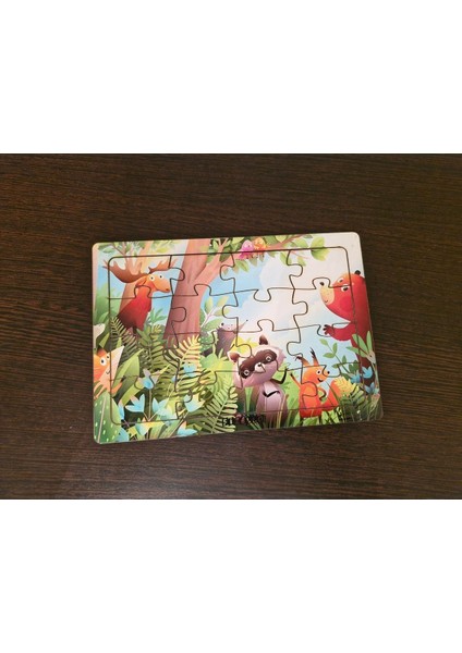 Hayvanlar Alemi 12 - 16 Parça Eğitici Öğretici Ahşap Çocuk Puzzle Yapboz Bebek Çocuk Oyuncak fırsatları