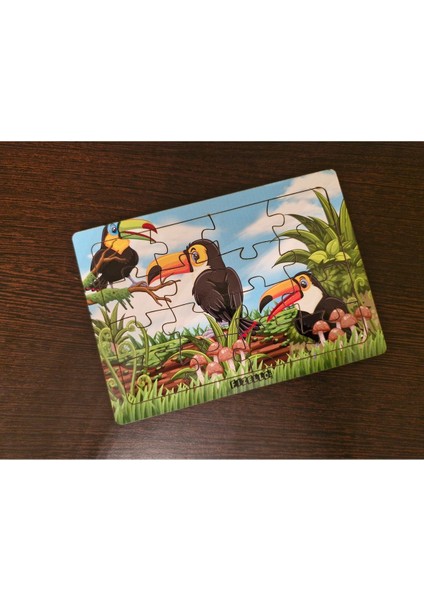 Tukanlar 16 Parça Eğitici Öğretici Ahşap Çocuk Puzzle Yapboz Bebek Çocuk Oyuncak modelleri