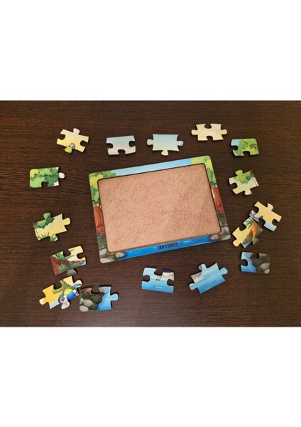 Timsah 16 Parça Eğitici Öğretici Ahşap Çocuk Puzzle Yapboz Bebek Çocuk Oyuncak
