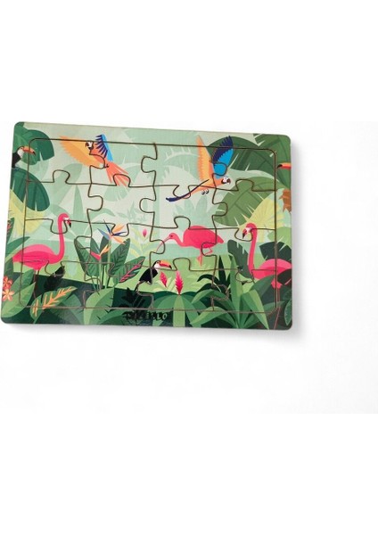 Flamingolar 16 Parça Eğitici ve Öğretici Ahşap Çocuk Puzzle & Yapboz Bebek Çocuk Oyuncak