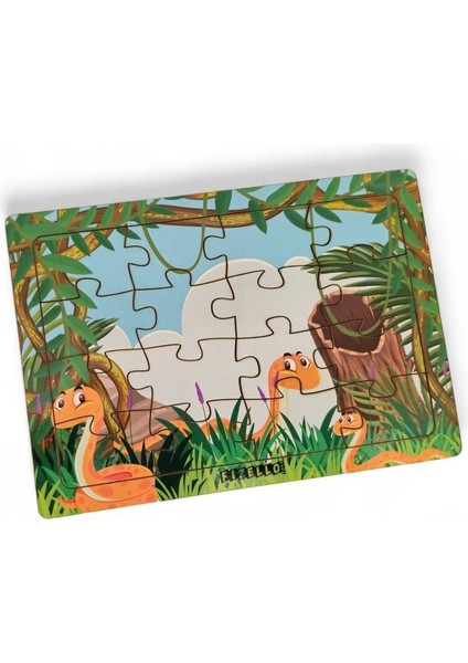 Yılanlar 16 Parça Eğitici Öğretici Ahşap Çocuk Puzzle Yapboz Bebek Çocuk Oyuncak