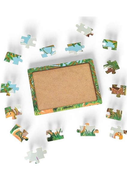 Yılanlar 16 Parça Eğitici Öğretici Ahşap Çocuk Puzzle Yapboz Bebek Çocuk Oyuncak