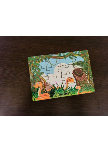 Yılanlar 16 Parça Eğitici Öğretici Ahşap Çocuk Puzzle Yapboz Bebek Çocuk Oyuncak