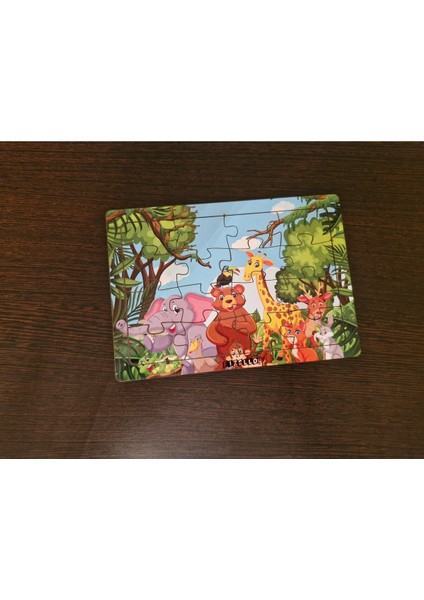 Hayvanlar Alemi 2 - 16 Parça Eğitici Öğretici Ahşap Çocuk Puzzle Yapboz Bebek Çocuk Oyuncak modelleri
