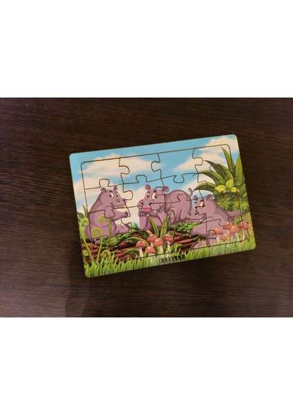Su Aygırları- 16 Parça Eğitici Öğretici Ahşap Çocuk Puzzle Yapboz Bebek Çocuk Oyuncak