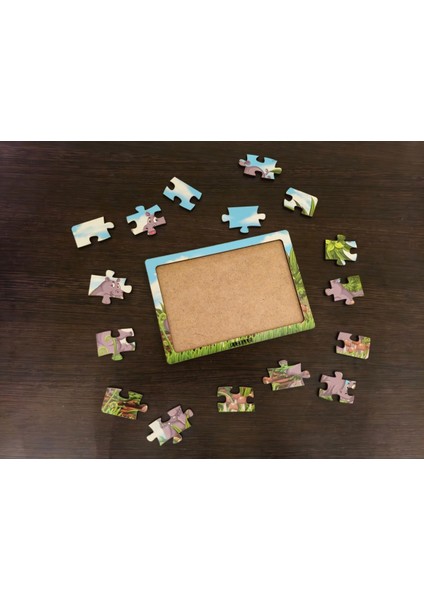 Su Aygırları- 16 Parça Eğitici Öğretici Ahşap Çocuk Puzzle Yapboz Bebek Çocuk Oyuncak