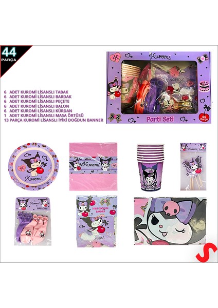 Kuromi, 44 Parça Lisanslı Parti Seti fiyatları