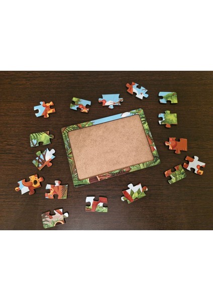 Ayılar ve Arılar 16 Parça Eğitici Öğretici Ahşap Çocuk Puzzle & Yapboz Bebek Çocuk Oyuncak
