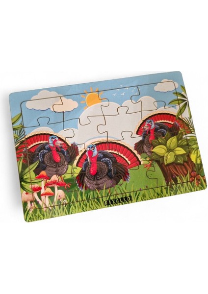 Hindiler 16 Parça Eğitici Öğretici Ahşap Çocuk Puzzle Yapboz Bebek Çocuk Oyuncak