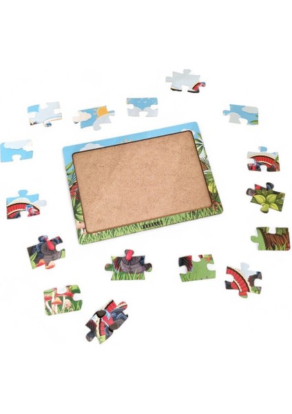Hindiler 16 Parça Eğitici Öğretici Ahşap Çocuk Puzzle Yapboz Bebek Çocuk Oyuncak
