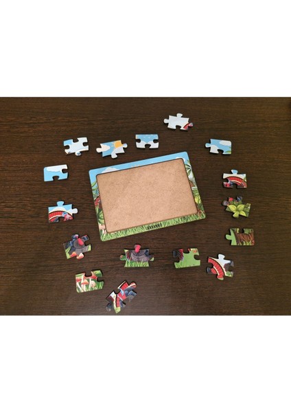 Hindiler 16 Parça Eğitici Öğretici Ahşap Çocuk Puzzle Yapboz Bebek Çocuk Oyuncak