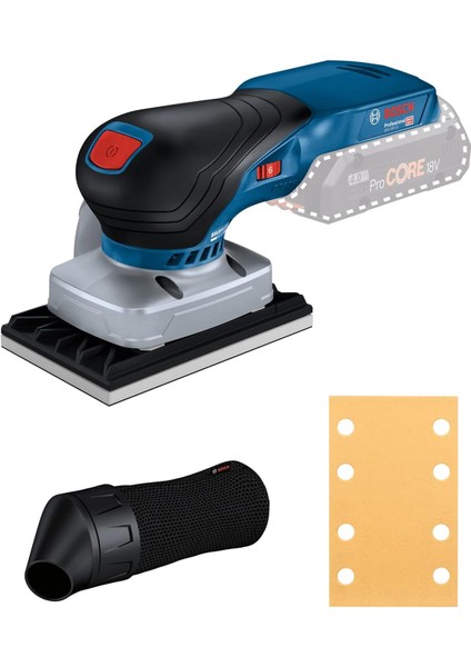 Professional Gss 18V,13 Akülü Titreşimli Zımpara (18 Volt, Solo, 6.000 Dev/dak, 12.000-20.000 Titreşim/dak, Karton Kutuda