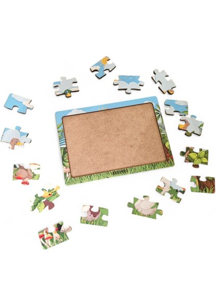 Ördekler 16 Parça Eğitici Öğretici Ahşap Çocuk Puzzle Yapboz Bebek Çocuk Oyuncak