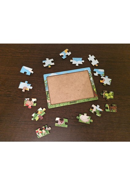 Ördekler 16 Parça Eğitici Öğretici Ahşap Çocuk Puzzle Yapboz Bebek Çocuk Oyuncak
