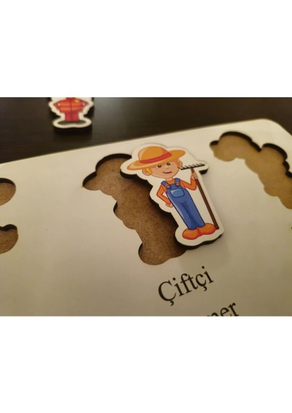 Ahşap Türkçe - Ingilizce 4lü Mega Set Bultak Puzzle Sayılar Şekiller Meslekler Hayvanlar