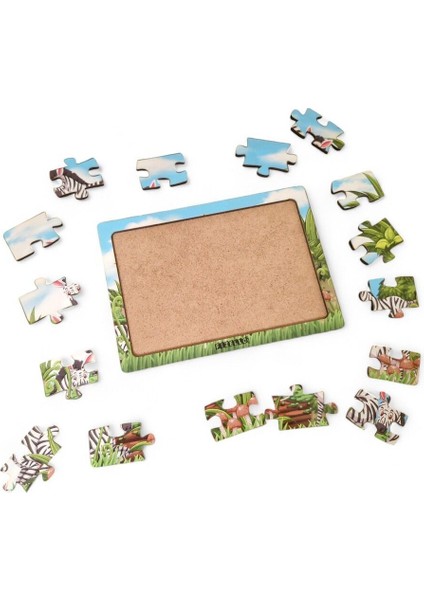 Zebralar 16 Parça Eğitici Öğretici Ahşap Çocuk Puzzle Yapboz Bebek Çocuk Oyuncak fiyatları