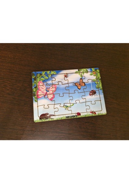 Kelebekler - 16 Parça Eğitici Öğretici Ahşap Çocuk Puzzle Yapboz Bebek Çocuk Oyuncak modelleri