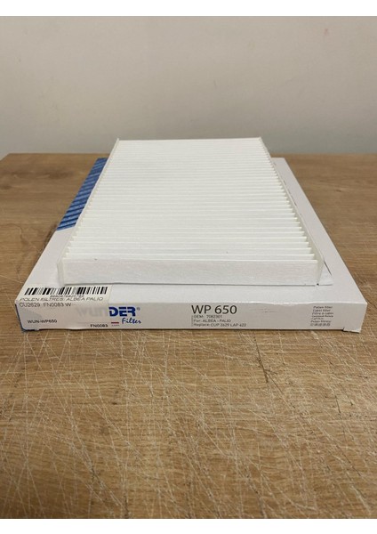 Wunder WP650 Polen Filtresi Albea 1.2-1.4 / Palio 1.0-1.1-1.5-1.7 / Siena 1.4-1.5-1.6