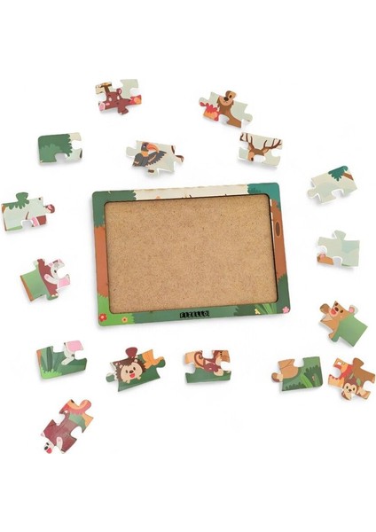 Hayvanlar Alemi 10 - 16 Parça Eğitici Öğretici Ahşap Çocuk Puzzle Yapboz Bebek Çocuk Oyuncak fiyatları