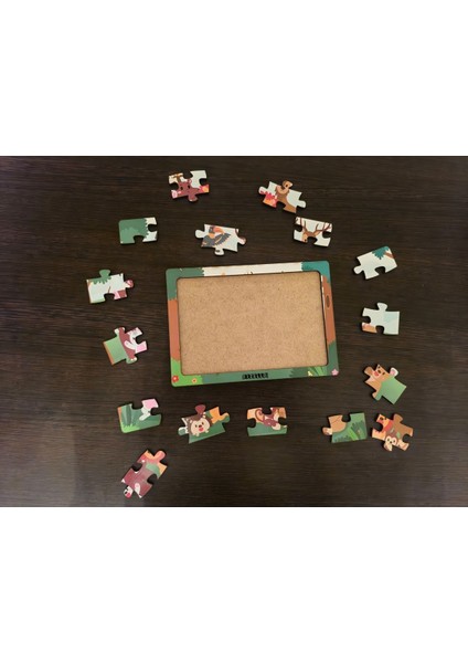 Hayvanlar Alemi 10 - 16 Parça Eğitici Öğretici Ahşap Çocuk Puzzle Yapboz Bebek Çocuk Oyuncak fırsatları