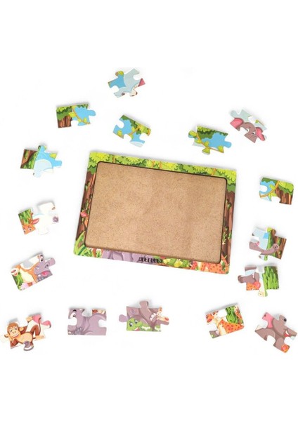 Hayvanlar Alemi 5 - 16 Parça Eğitici Öğretici Ahşap Çocuk Puzzle Yapboz Bebek Çocuk Oyuncak fiyatları