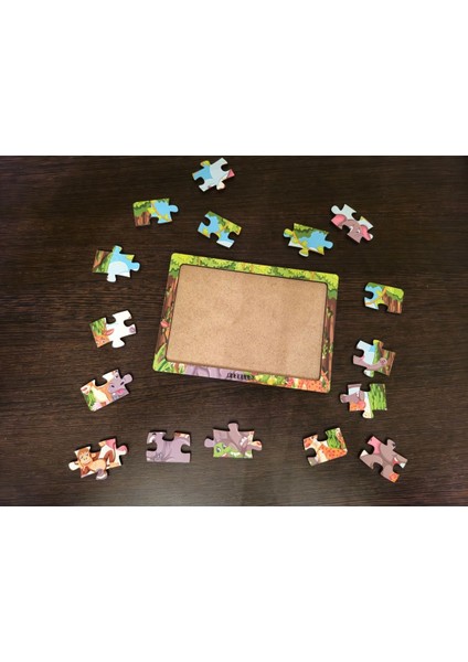Hayvanlar Alemi 5 - 16 Parça Eğitici Öğretici Ahşap Çocuk Puzzle Yapboz Bebek Çocuk Oyuncak fırsatları