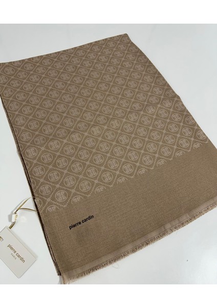 Elegans Monogram Şal-75 x 190-090700-983 Sütlü Kahve