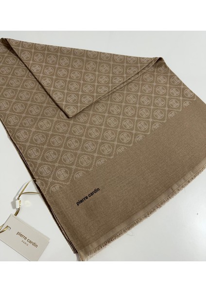Elegans Monogram Şal-75 x 190-090700-983 Sütlü Kahve