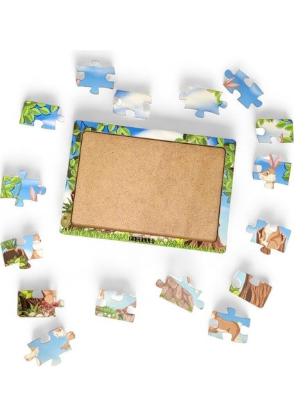 Tavşanlar 16 Parça Eğitici Öğretici Ahşap Çocuk Puzzle Yapboz Bebek Çocuk Oyuncak fiyatları