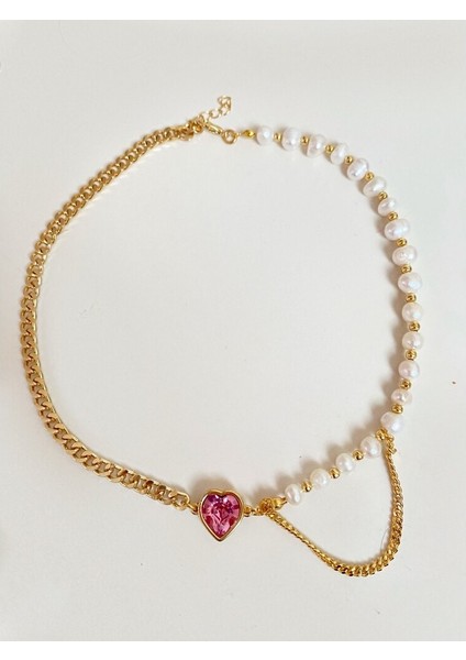 Incili Kalpli Tasarım Choker