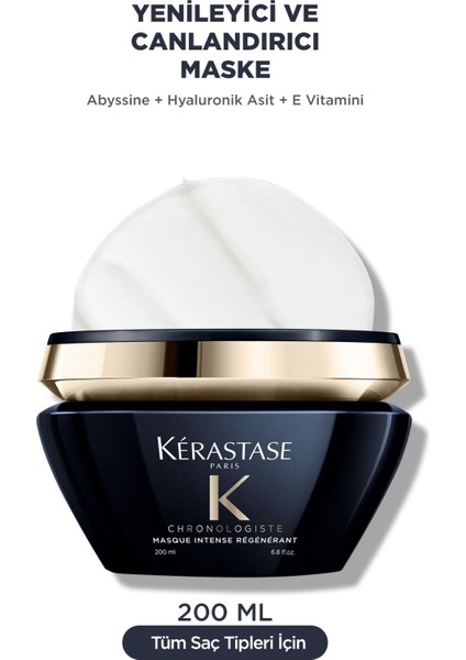 Chronologiste Masque Intense Régénérant Tüm Saç Tipleri İçin Yenileyici ve Yoğun Havyarlı Saç Maskesi 200 ml