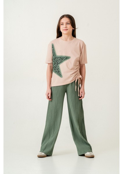 Kız Çocuk Yıldız Baskılı Ikili Dokuma Takım 7274