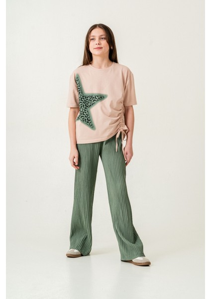 Kız Çocuk Yıldız Baskılı Ikili Dokuma Takım 7274 modelleri