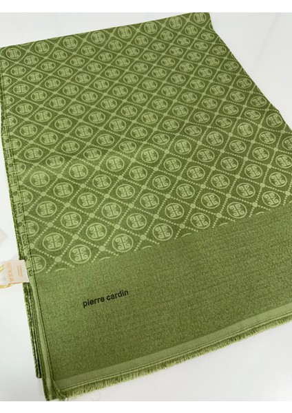 Elegans Monogram Şal-75 x 190-090700-952 Çimen Yeşili