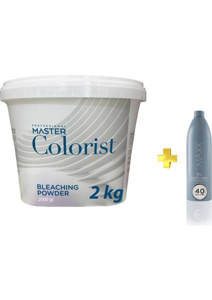 Master Colorist Toz Saç Açıcı Oryal (Beyaz) 2000 gr 2 kg + 1000 ml 40 Volum Oksidan